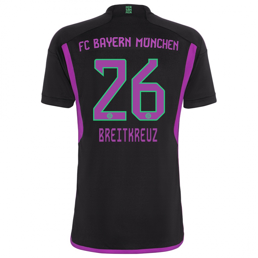 Damen Steve Breitkreuz #26 Schwarz Auswärtstrikot Trikot 2023/24 T-Shirt Schweiz