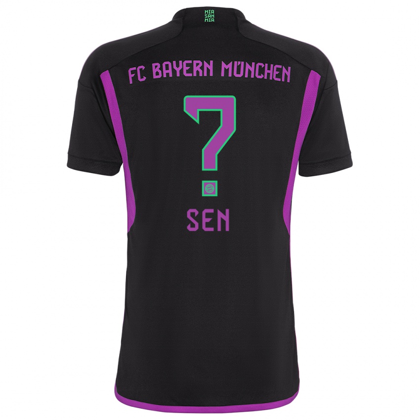 Damen Salih Sen #0 Schwarz Auswärtstrikot Trikot 2023/24 T-Shirt Schweiz
