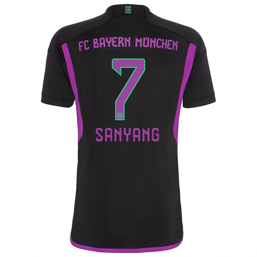 Damen Mamin Sanyang #7 Schwarz Auswärtstrikot Trikot 2023/24 T-Shirt Schweiz