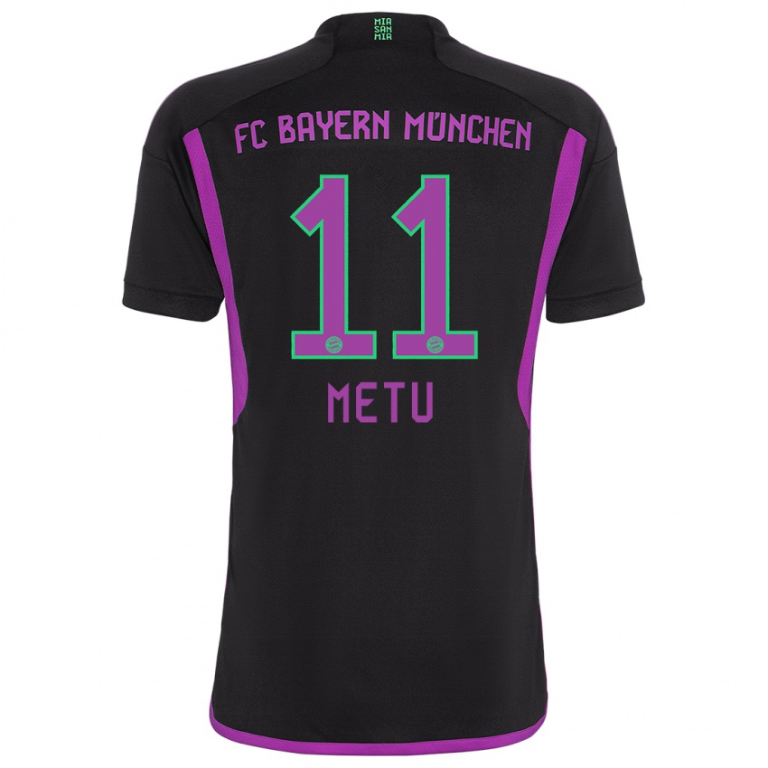 Damen Emilian Metu #11 Schwarz Auswärtstrikot Trikot 2023/24 T-Shirt Schweiz