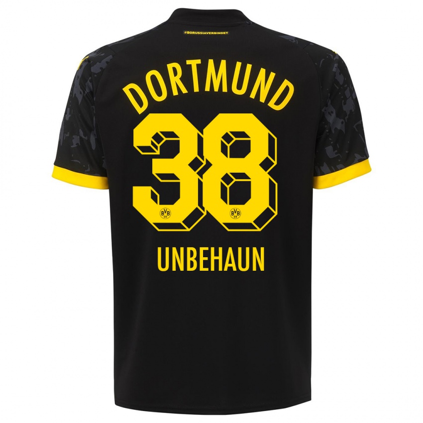 Damen Luca Unbehaun #38 Schwarz Auswärtstrikot Trikot 2023/24 T-Shirt Schweiz