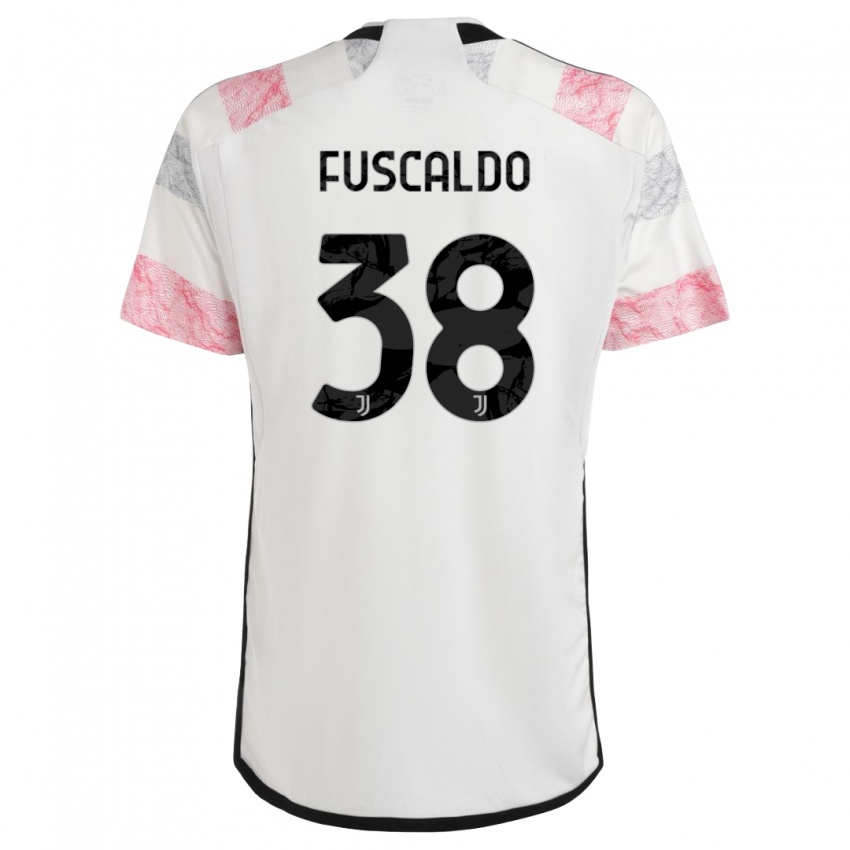 Damen Matteo Fuscaldo #38 Weiß Rosa Auswärtstrikot Trikot 2023/24 T-Shirt Schweiz