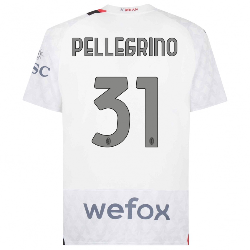Damen Marco Pellegrino #31 Weiß Auswärtstrikot Trikot 2023/24 T-Shirt Schweiz