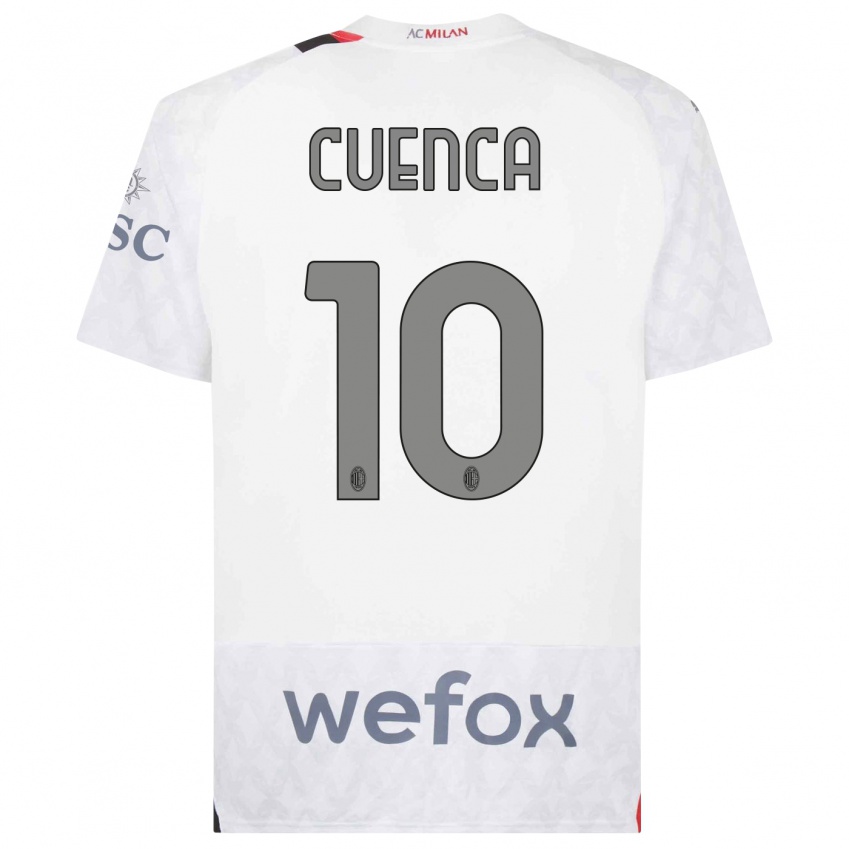 Damen Hugo Cuenca #10 Weiß Auswärtstrikot Trikot 2023/24 T-Shirt Schweiz