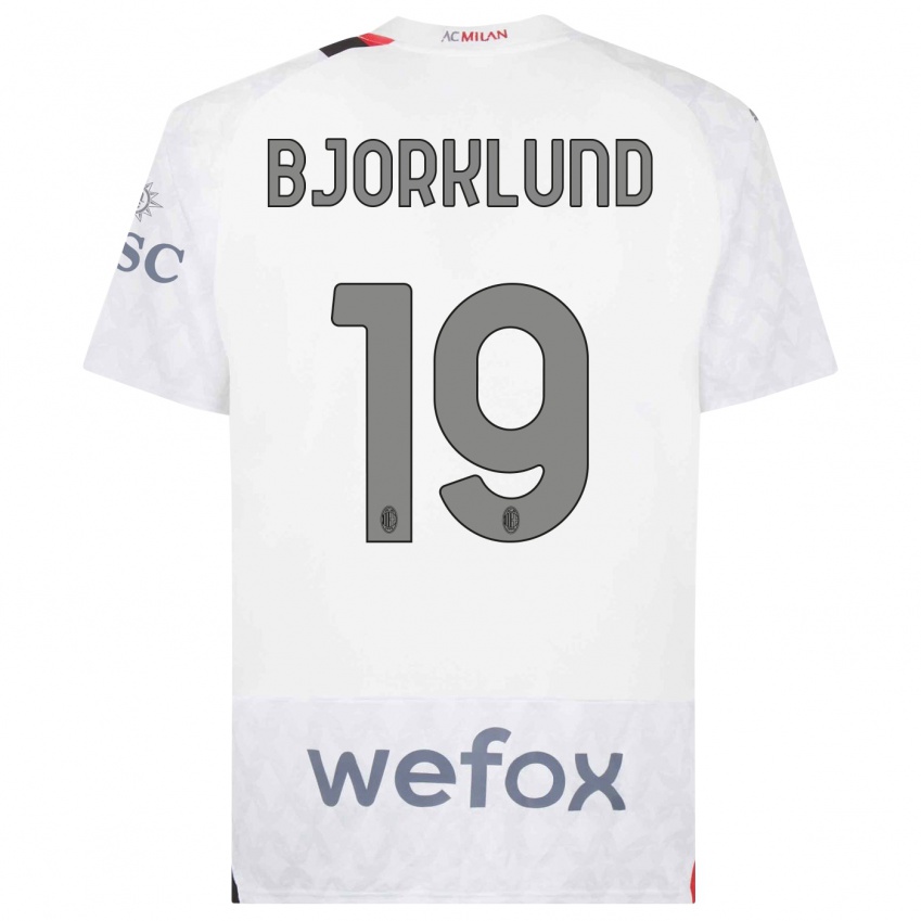 Damen Lukas Bjorklund #19 Weiß Auswärtstrikot Trikot 2023/24 T-Shirt Schweiz