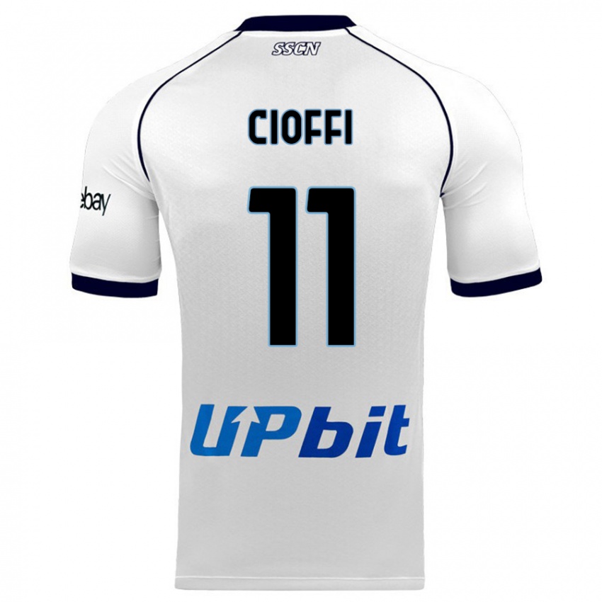 Damen Antonio Cioffi #11 Weiß Auswärtstrikot Trikot 2023/24 T-Shirt Schweiz