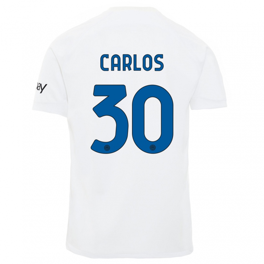 Damen Carlos Augusto #30 Weiß Auswärtstrikot Trikot 2023/24 T-Shirt Schweiz