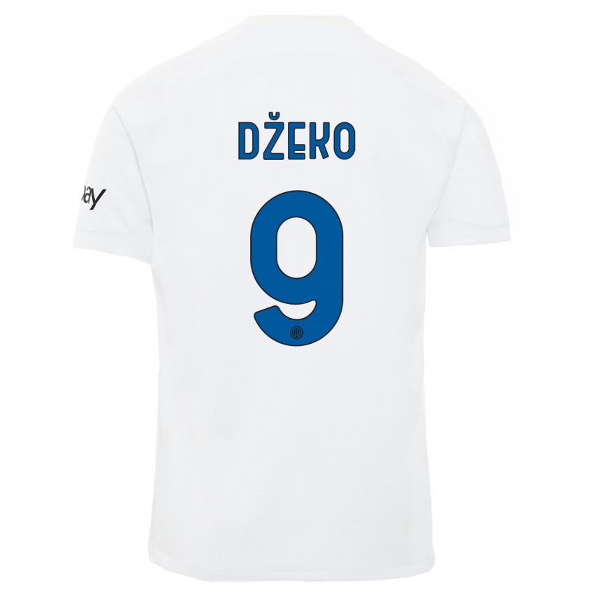 Damen Edin Dzeko #9 Weiß Auswärtstrikot Trikot 2023/24 T-Shirt Schweiz