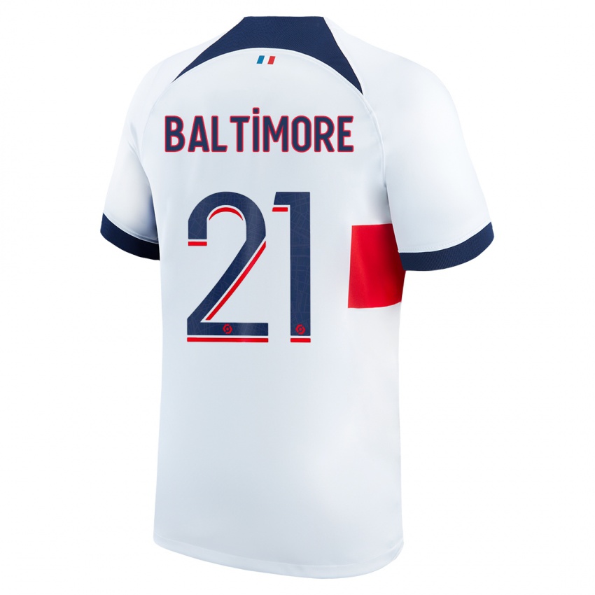 Damen Sandy Baltimore #21 Weiß Auswärtstrikot Trikot 2023/24 T-Shirt Schweiz