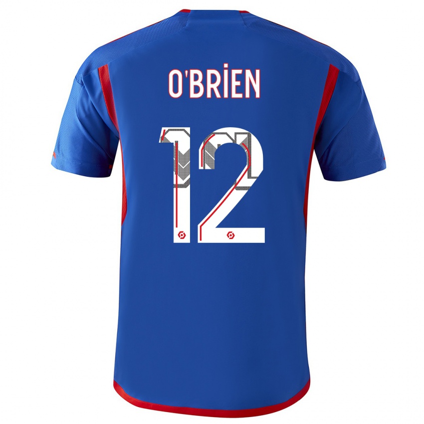 Damen Jake O'brien #12 Blau Rot Auswärtstrikot Trikot 2023/24 T-Shirt Schweiz