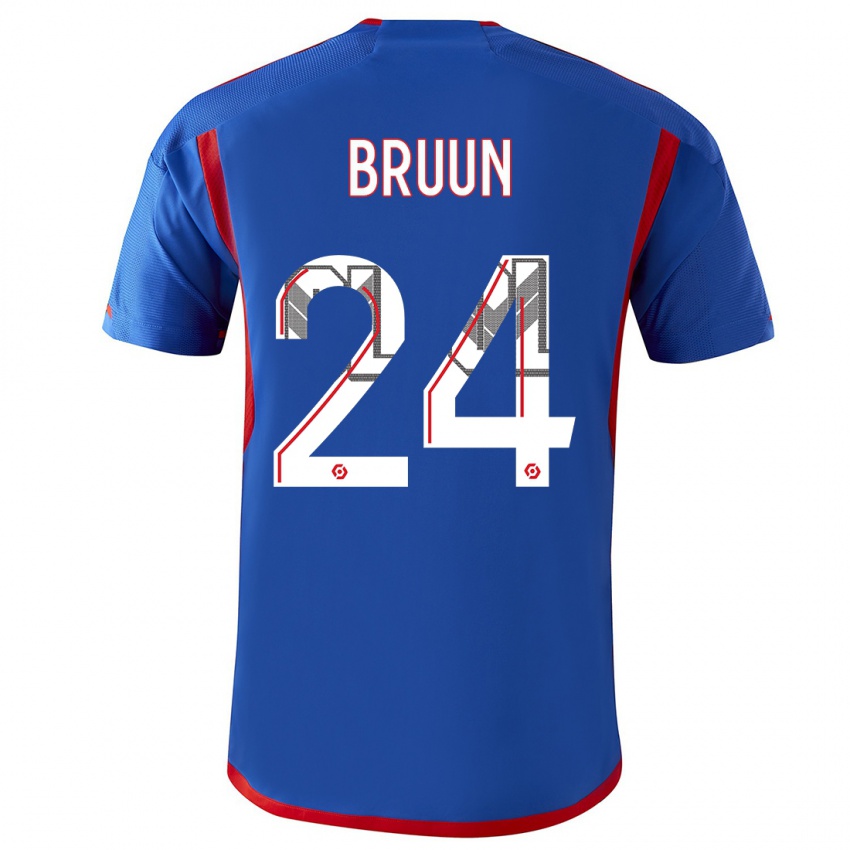 Damen Signe Bruun #24 Blau Rot Auswärtstrikot Trikot 2023/24 T-Shirt Schweiz