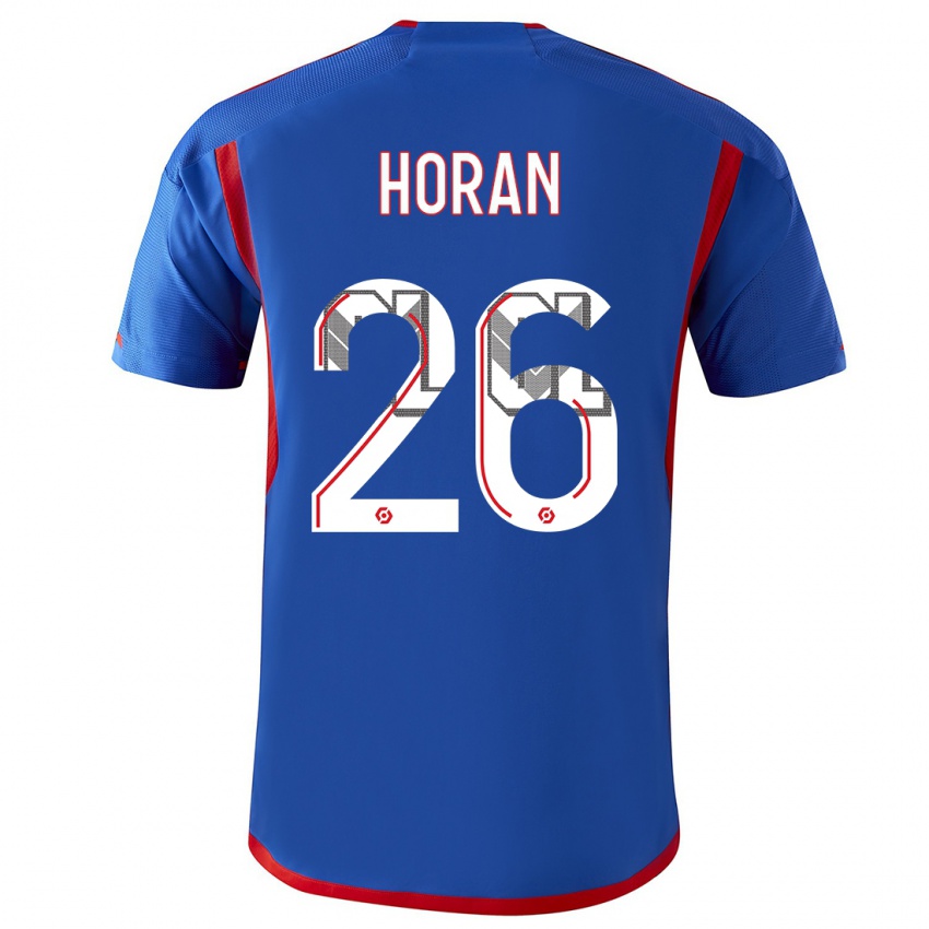 Damen Lindsey Horan #26 Blau Rot Auswärtstrikot Trikot 2023/24 T-Shirt Schweiz