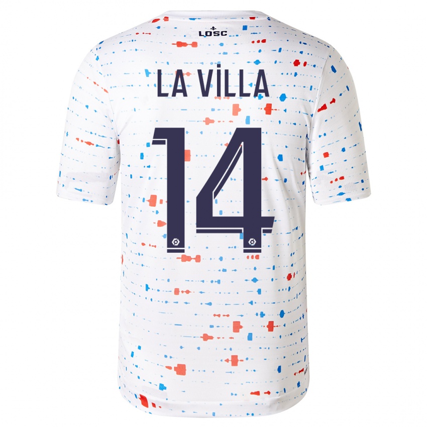 Damen Caroline La Villa #14 Weiß Auswärtstrikot Trikot 2023/24 T-Shirt Schweiz