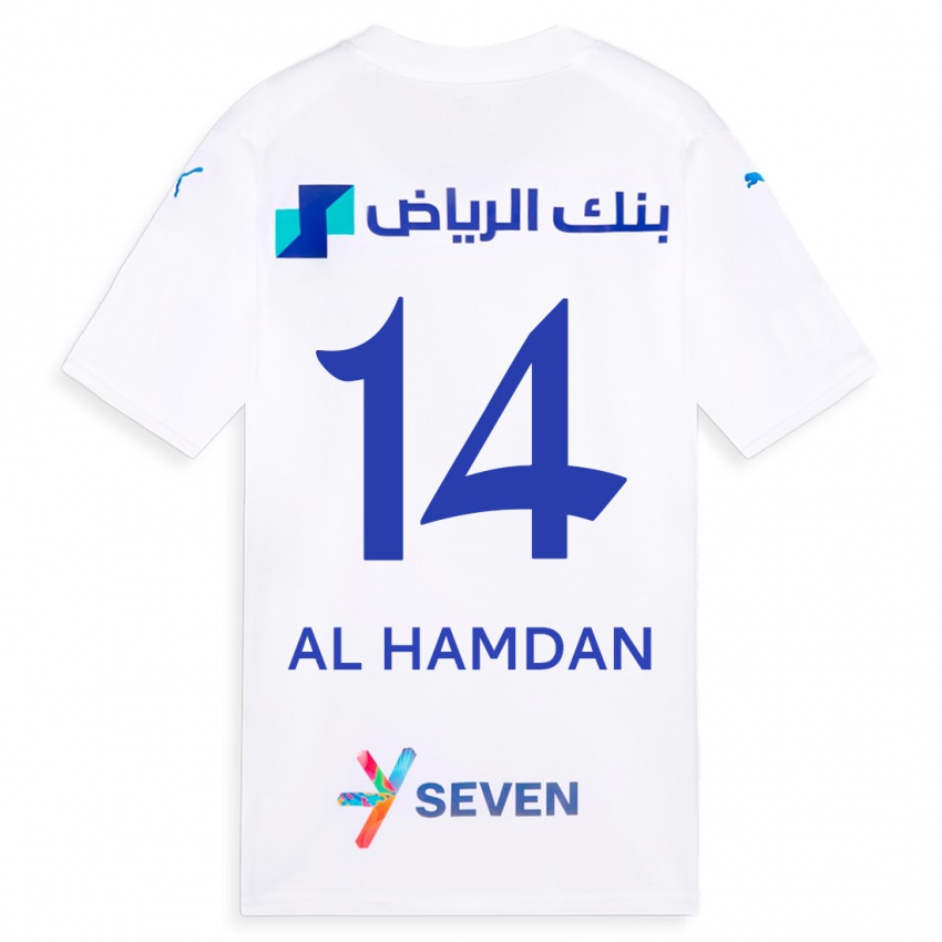 Damen Abdullah Al-Hamdan #14 Weiß Auswärtstrikot Trikot 2023/24 T-Shirt Schweiz