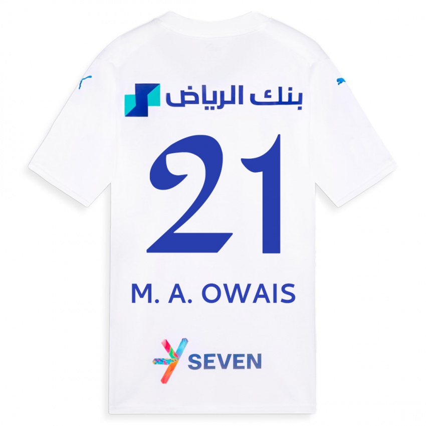 Femme Maillot Mohammed Al-Owais #21 Blanc Tenues Extérieur 2023/24 T-Shirt Suisse