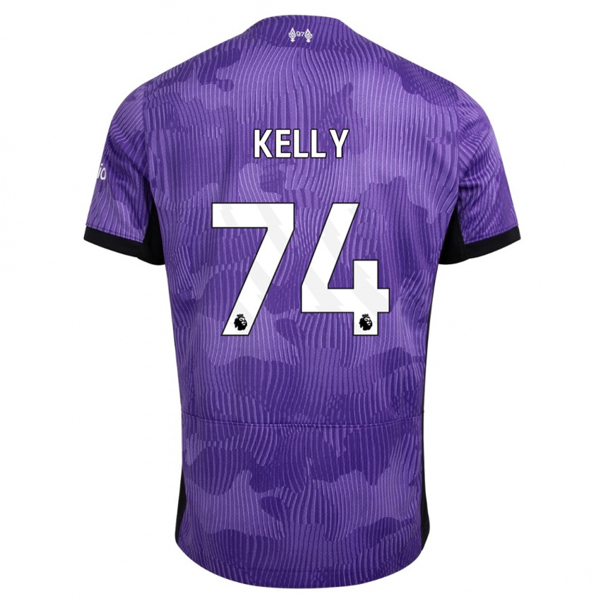 Femme Maillot Oscar Kelly #74 Violet Troisieme 2023/24 T-Shirt Suisse