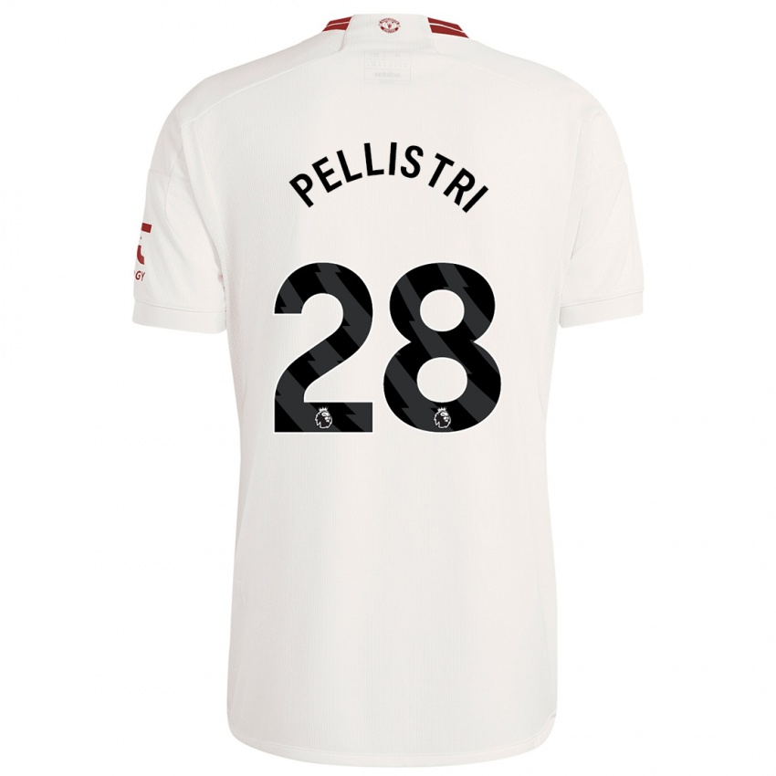 Damen Facundo Pellistri #28 Weiß Ausweichtrikot Trikot 2023/24 T-Shirt Schweiz