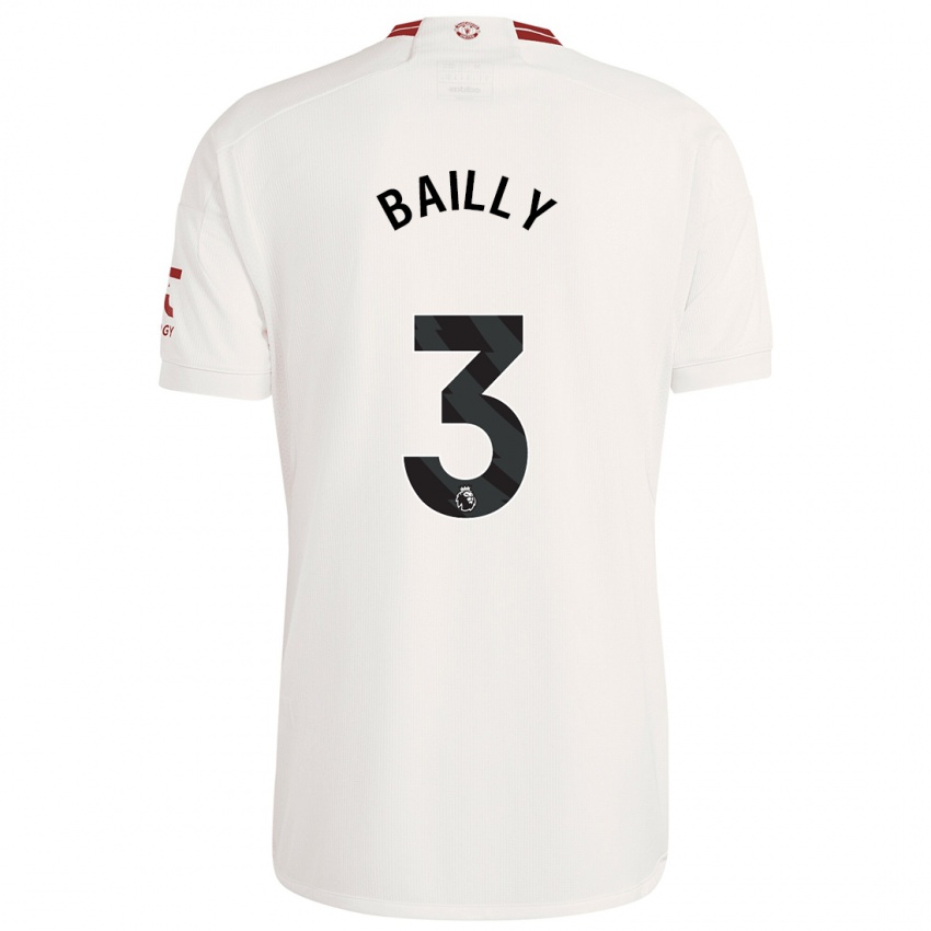 Femme Maillot Eric Bailly #3 Blanc Troisieme 2023/24 T-Shirt Suisse