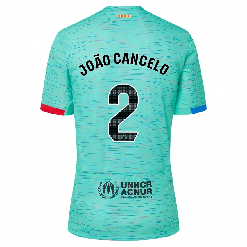 Damen Joao Cancelo #2 Helles Aqua Ausweichtrikot Trikot 2023/24 T-Shirt Schweiz