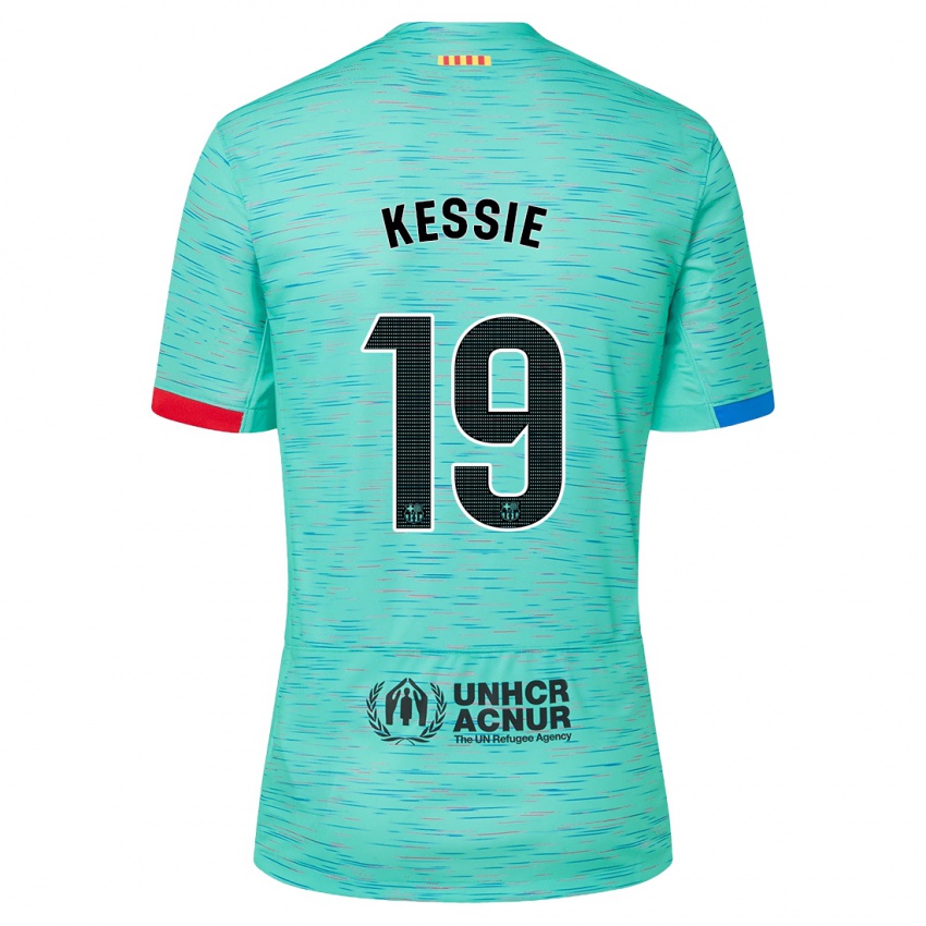 Damen Franck Kessie #19 Helles Aqua Ausweichtrikot Trikot 2023/24 T-Shirt Schweiz