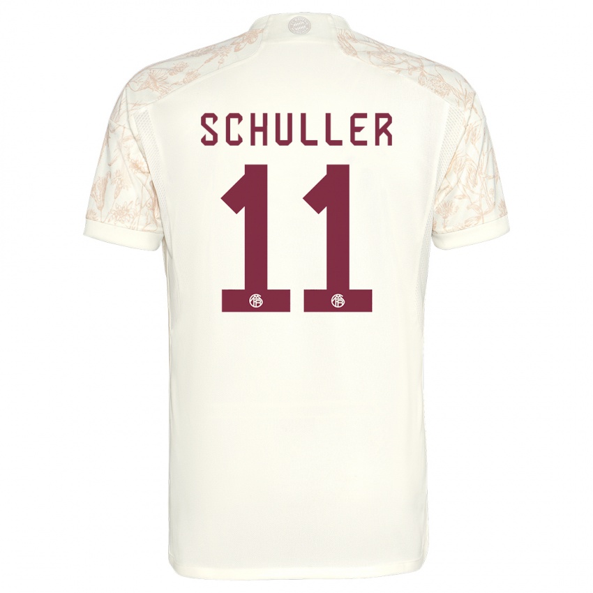 Femme Maillot Lea Schuller #11 Blanc Cassé Troisieme 2023/24 T-Shirt Suisse
