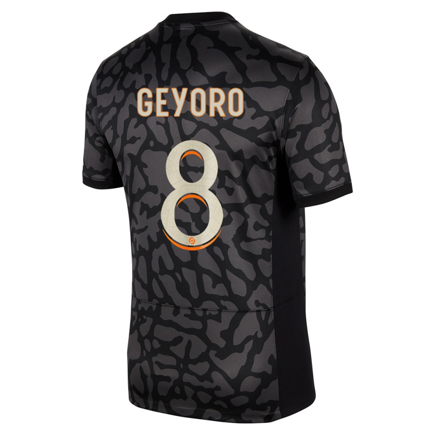 Damen Grace Geyoro #8 Schwarz Ausweichtrikot Trikot 2023/24 T-Shirt Schweiz