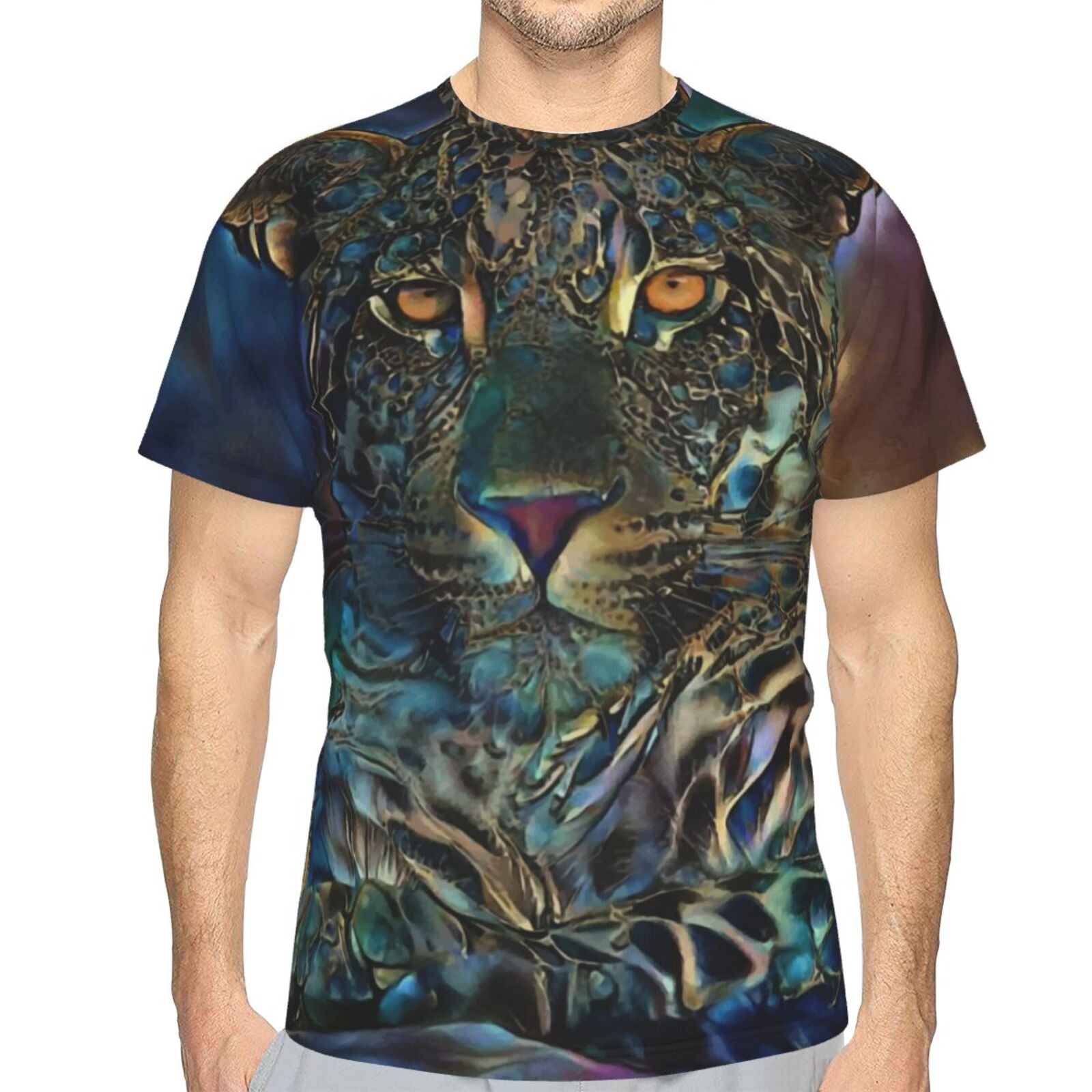 T-shirt Suisse Classique Laria Leopard Éléments Multimédias Mixtes