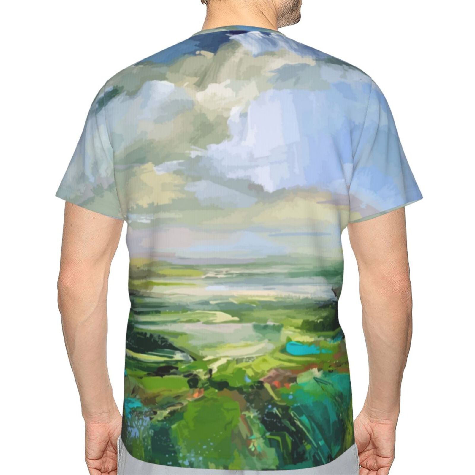 T-shirt Suisse Classique D'éléments De Peinture Vert D'été