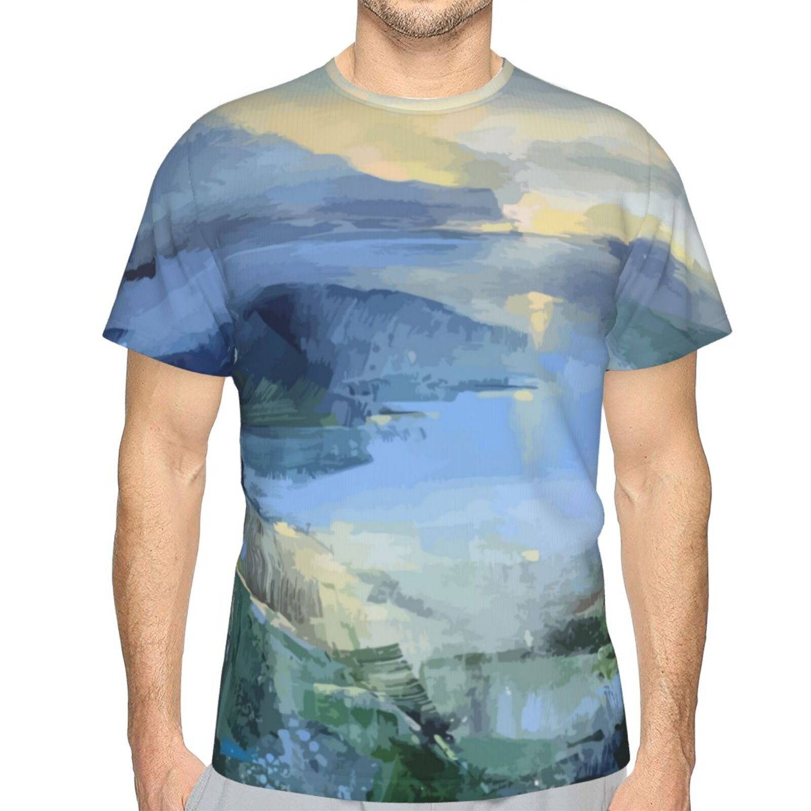 T-shirt Suisse Classique Calm Sea Painting Elements